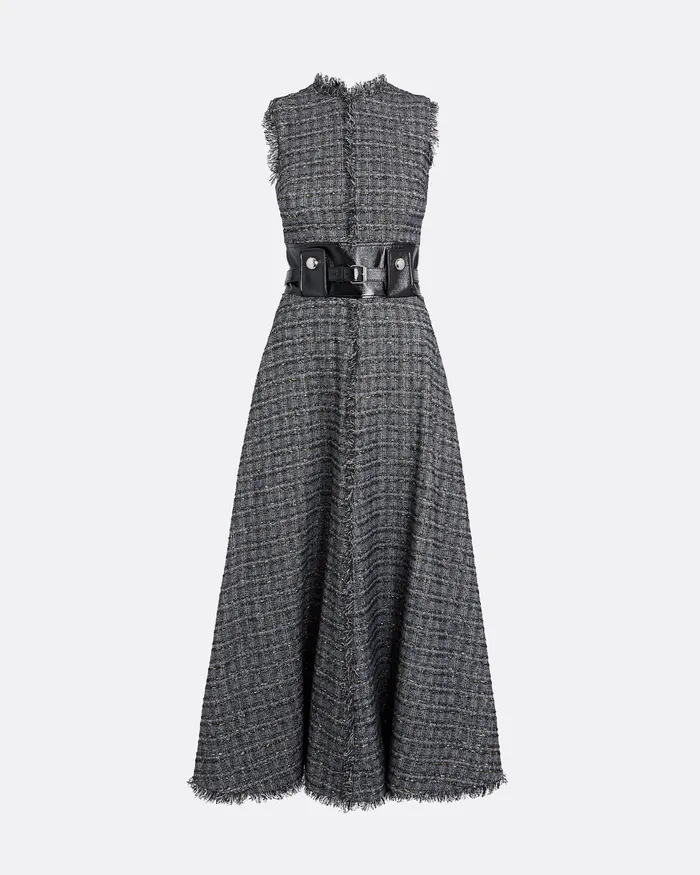 Safiyaa Dresses Women Maeva Metalllic Greyscale Midi Dress Metallic Greyscale