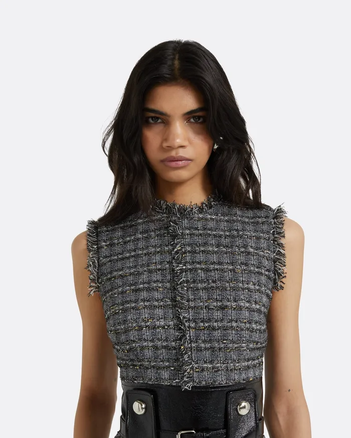 Safiyaa Dresses Women Maeva Metalllic Greyscale Midi Dress Metallic Greyscale