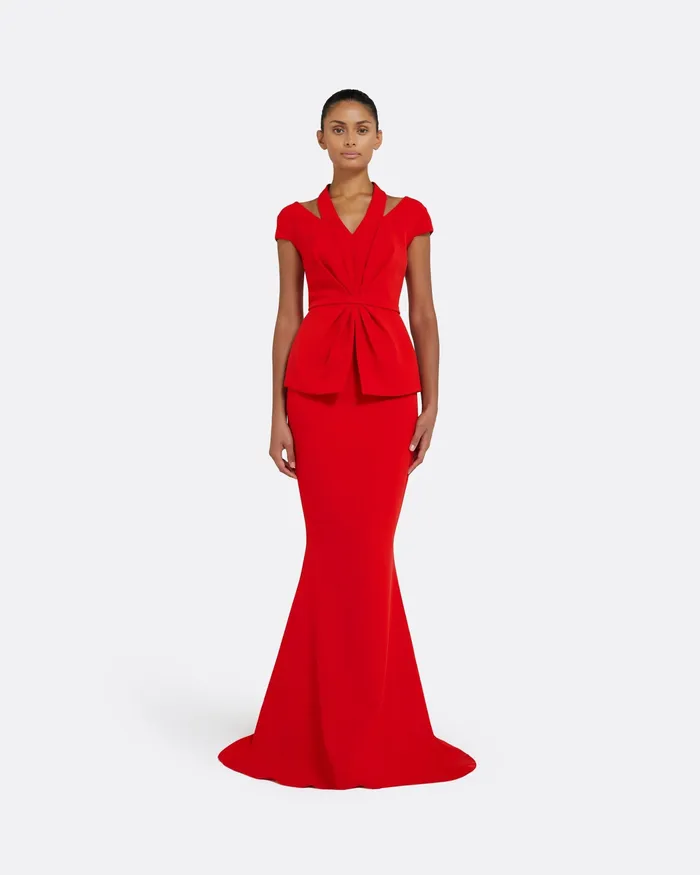 Safiyaa Gayeta Cherry Red Skirt Cherry Red Women Skirts