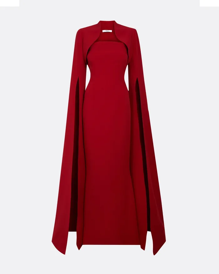 Safiyaa Icons Women Amari Azalea Red Bolero With Soshin Dress Azalea Red
