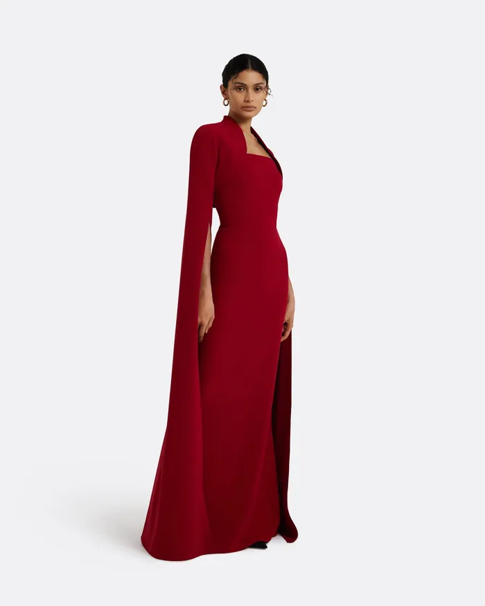Safiyaa Icons Women Amari Azalea Red Bolero With Soshin Dress Azalea Red