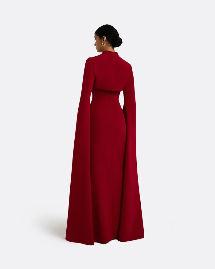 Safiyaa Icons Women Amari Azalea Red Bolero With Soshin Dress Azalea Red