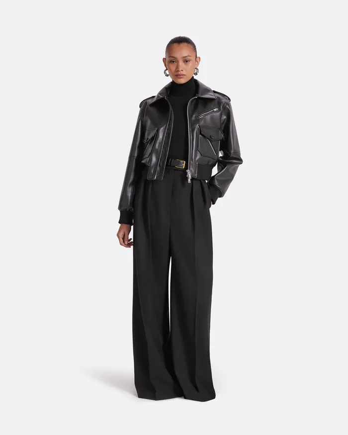 Safiyaa Jackets and Coats Women Elizabetta Black Jacket Black and Ivory