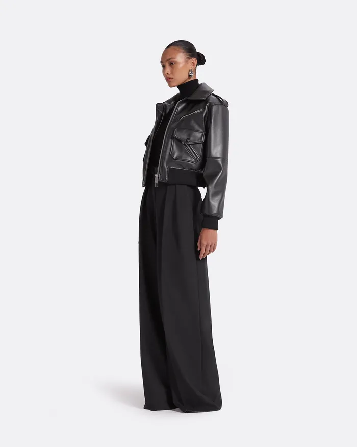 Safiyaa Jackets and Coats Women Elizabetta Black Jacket Black and Ivory
