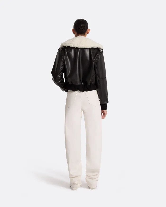 Safiyaa Jackets and Coats Women Elizabetta Black Jacket Black and Ivory