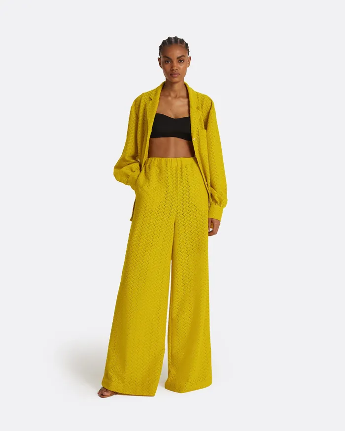 Safiyaa Rewana Chartreuse Trousers Chartreuse Women Swimwear