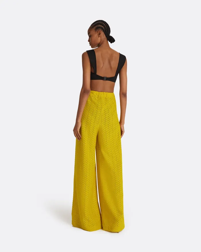 Safiyaa Rewana Chartreuse Trousers Chartreuse Women Swimwear