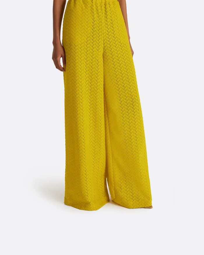 Safiyaa Rewana Chartreuse Trousers Chartreuse Women Swimwear