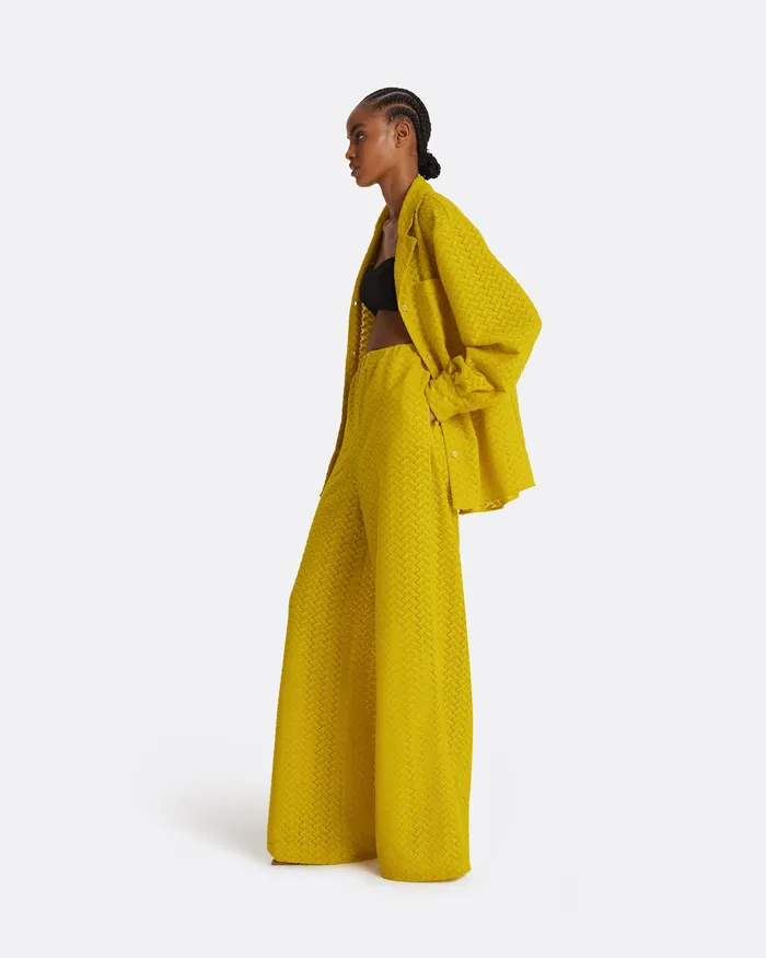Safiyaa Rewana Chartreuse Trousers Chartreuse Women Swimwear