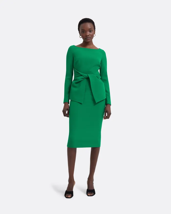 Safiyaa Skirts Women Hokoku Jewel Green Skirt Jewel Green