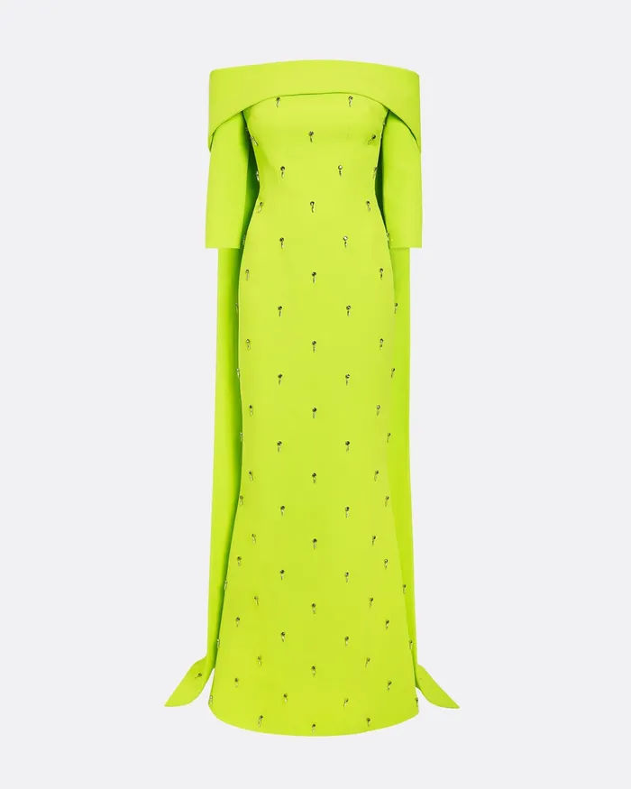 Safiyaa Soshin Tendershoots Long Dress With Bellara Harness Tender Shoots Women Capes and Harnesses