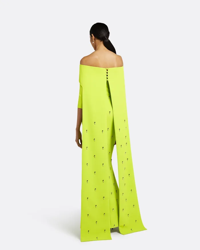 Safiyaa Soshin Tendershoots Long Dress With Bellara Harness Tender Shoots Women Capes and Harnesses