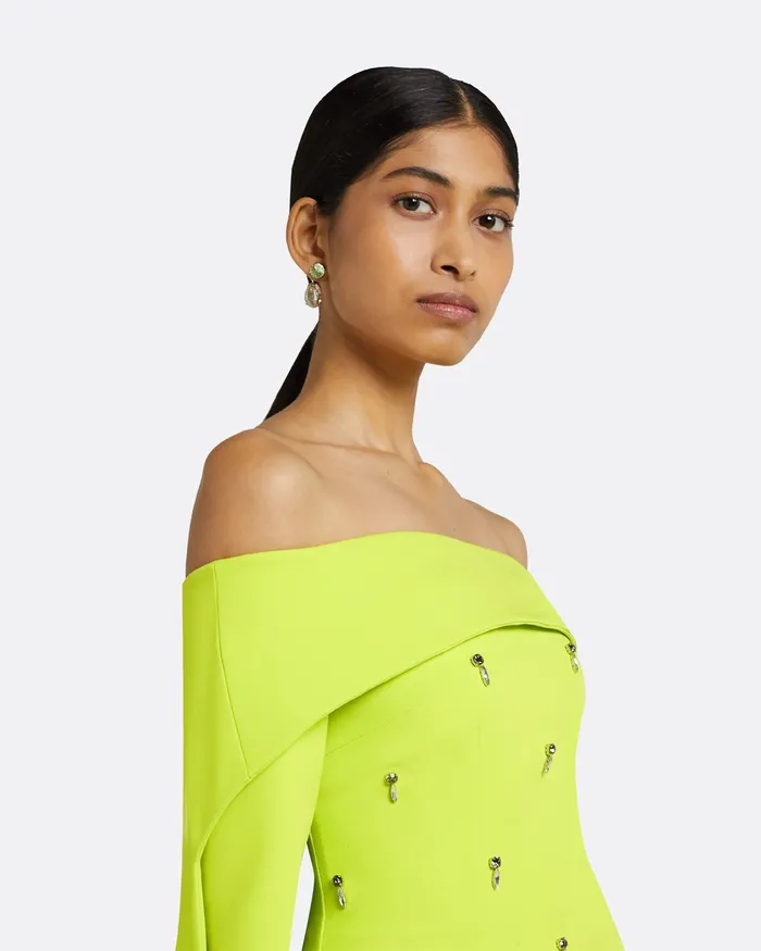 Safiyaa Soshin Tendershoots Long Dress With Bellara Harness Tender Shoots Women Capes and Harnesses