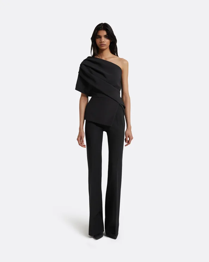 Safiyaa Tops Women Elyna Black Top Black