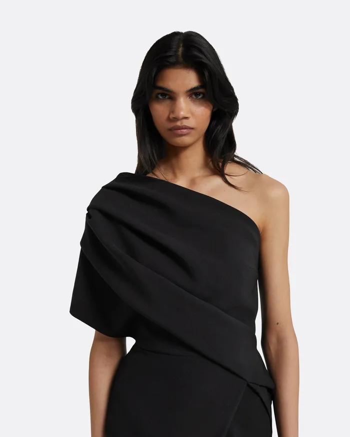 Safiyaa Tops Women Elyna Black Top Black