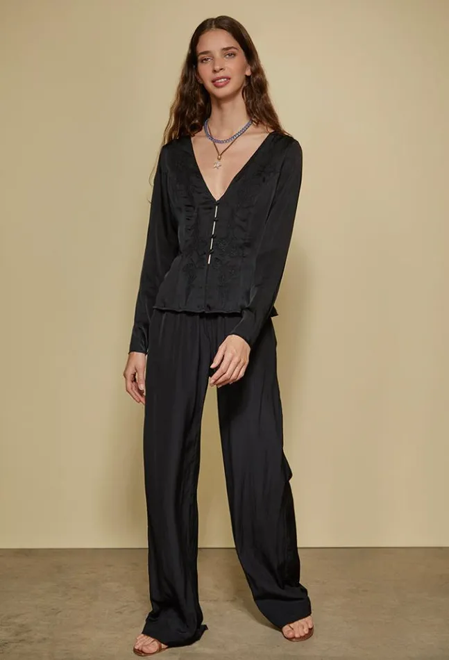 Sale Aida Top Black Women Ciao Lucia Long Sleeve Tops