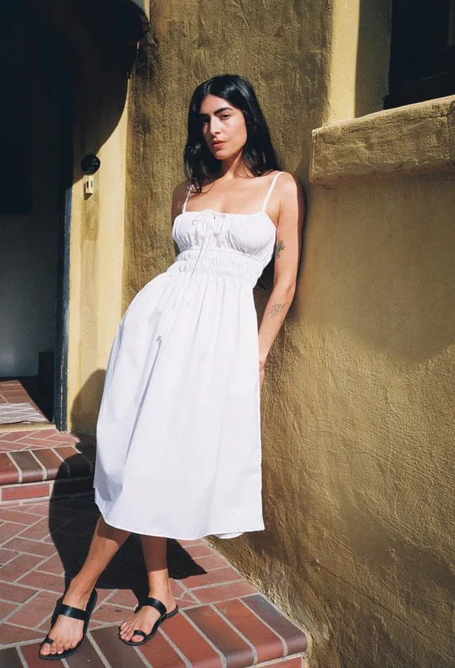 Sale Gabriela Dress White Washed Cotton Women Ciao Lucia White Dresses