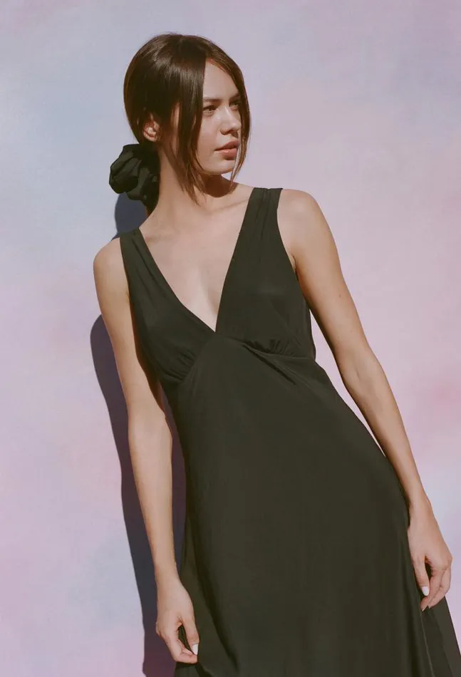 Sale Silvana Dress Matte Black Women Ciao Lucia Long Dresses