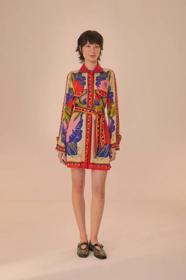 Sand Surreal Scarf Mini Dress Women FARM Rio Mini Dresses