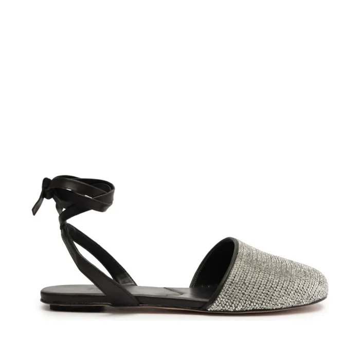 Sandals Abrie Glam Leather Flat Black Schutz Shoes Mule