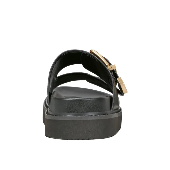 Sandals Amirra Buckle Slide Sandal Black Leather 8211 Marc Fisher Women
