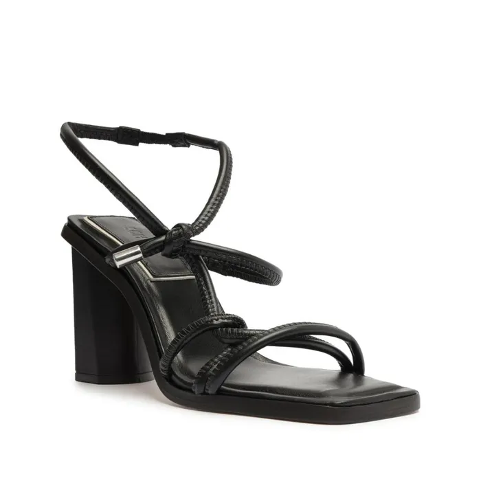 Sandals Anya Leather Sandal Black Schutz Shoes Block Heels