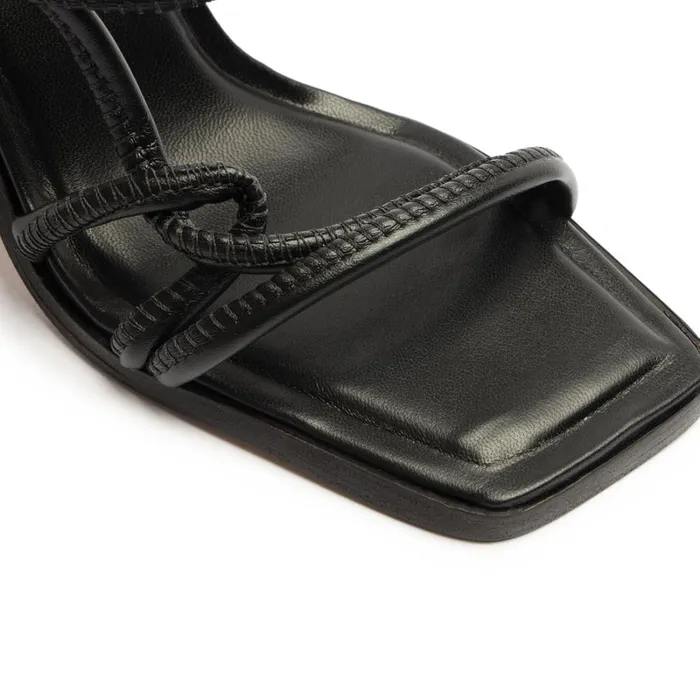 Sandals Anya Leather Sandal Black Schutz Shoes Block Heels