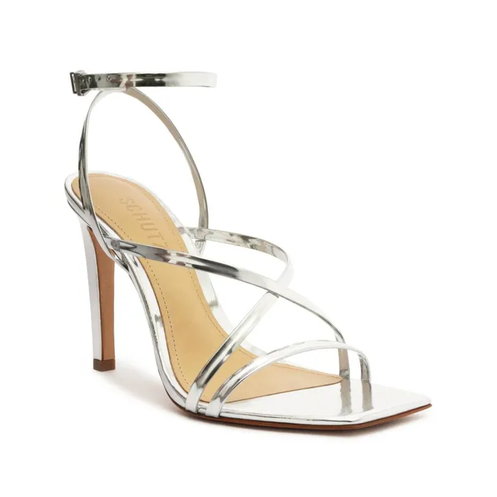 Sandals Bari Leather Sandal Silver Schutz Shoes Stiletto Heels Sandals Bari Leather Sandal Silver Schutz Shoes Stiletto Heels