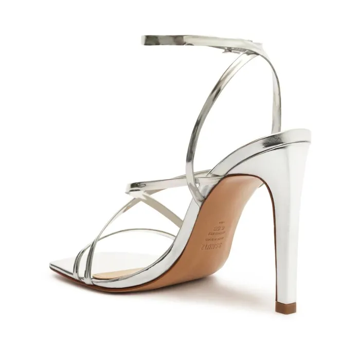 Sandals Bari Leather Sandal Silver Schutz Shoes Stiletto Heels Sandals Bari Leather Sandal Silver Schutz Shoes Stiletto Heels
