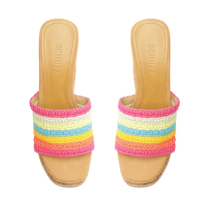 Sandals Dalle Casual Tira Leather Sandal Rainbow Schutz Shoes Platforms