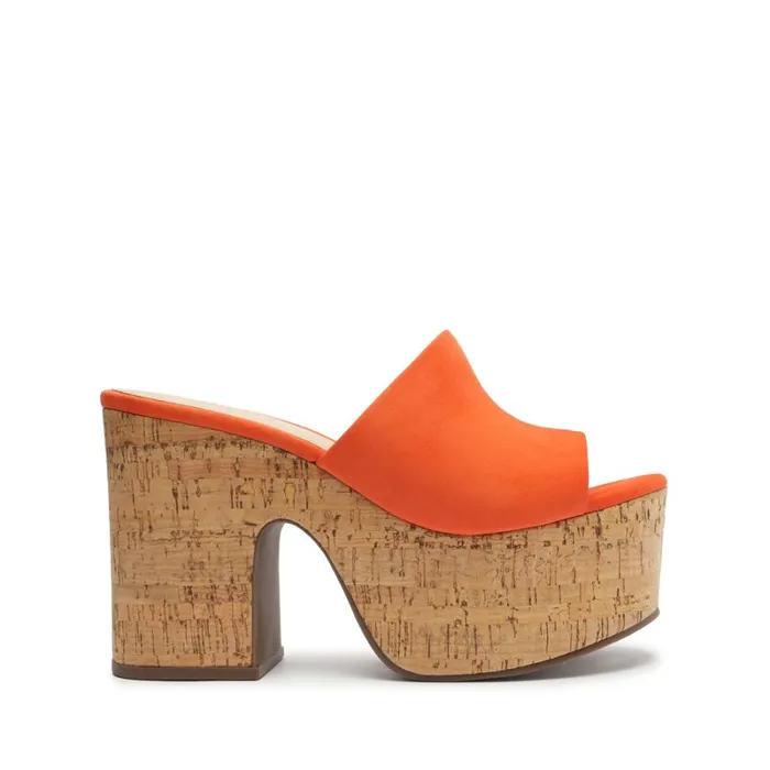 Sandals Dalle Cutout Nubuck Sandal Flame Orange Schutz Shoes Platforms