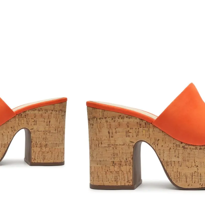 Sandals Dalle Cutout Nubuck Sandal Flame Orange Schutz Shoes Platforms