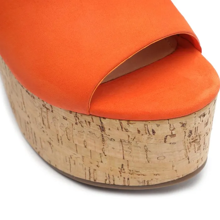 Sandals Dalle Cutout Nubuck Sandal Flame Orange Schutz Shoes Platforms