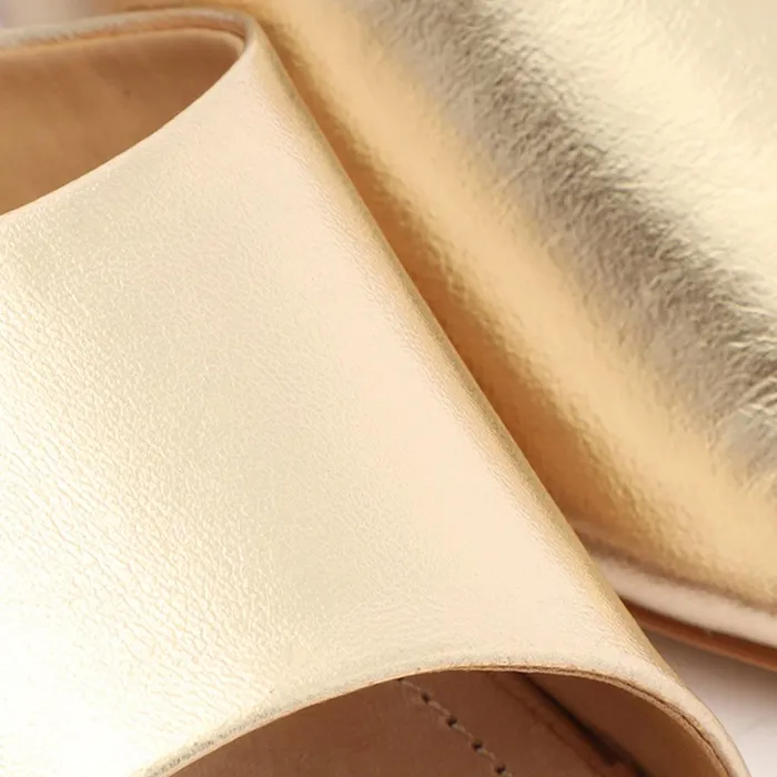 Sandals Dethalia Metallic Leather Sandal Platina Gold Schutz Shoes Mule Sandals Dethalia Metallic Leather Sandal Platina Gold Schutz Shoes Mule