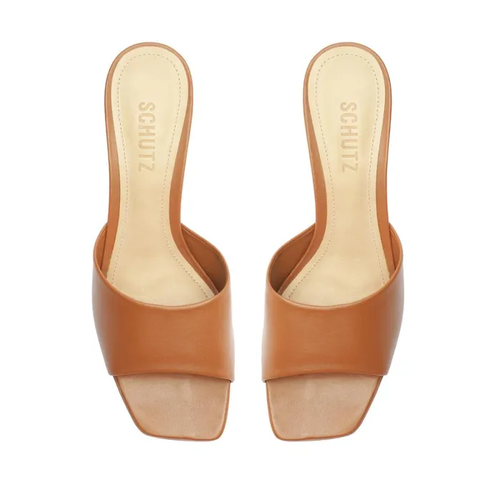 Sandals Dethalia Nappa Leather Sandal New Wood Schutz Shoes Mule Sandals Dethalia Nappa Leather Sandal New Wood Schutz Shoes Mule
