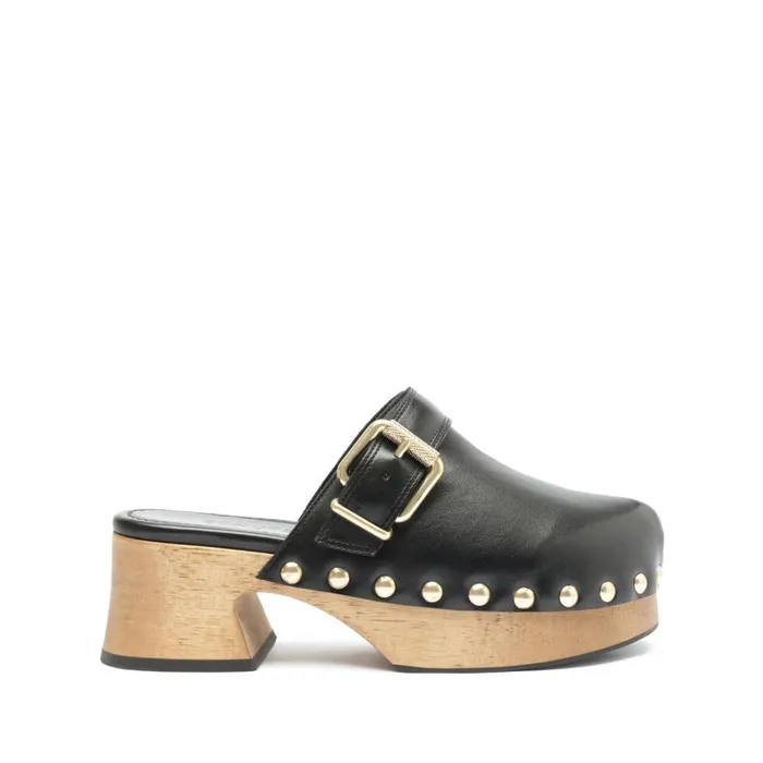 Sandals Ever Leather Flat Black Schutz Shoes Platforms