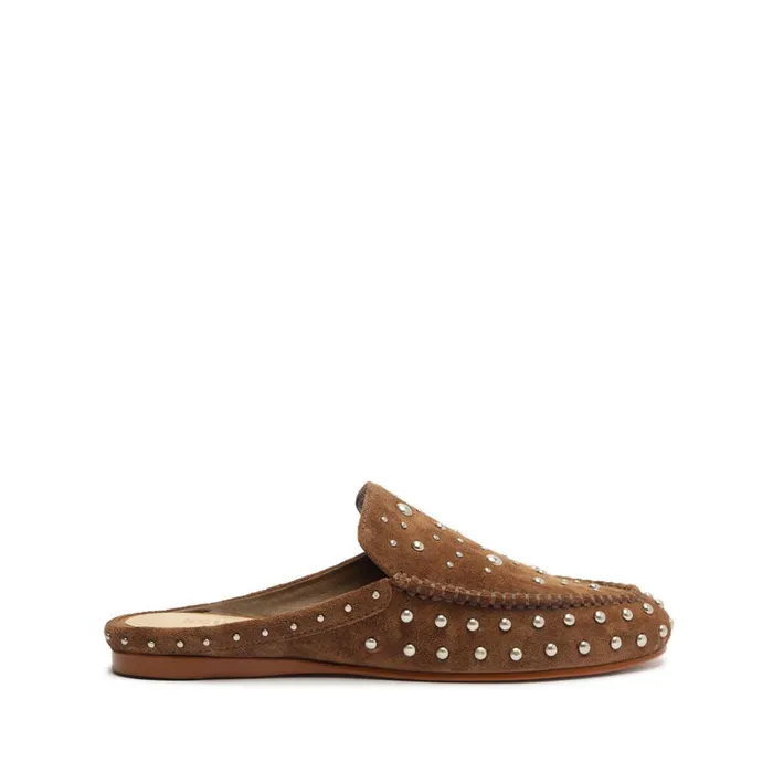 Sandals Evie Casual Suede Flat Tan Schutz Shoes Mule