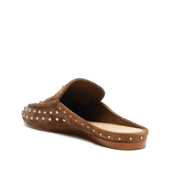 Sandals Evie Casual Suede Flat Tan Schutz Shoes Mule