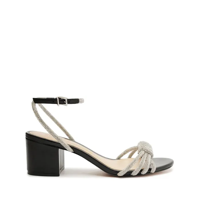 Sandals Jewell Mid Block Nappa Leather Sandal Black Schutz Shoes Block Heels