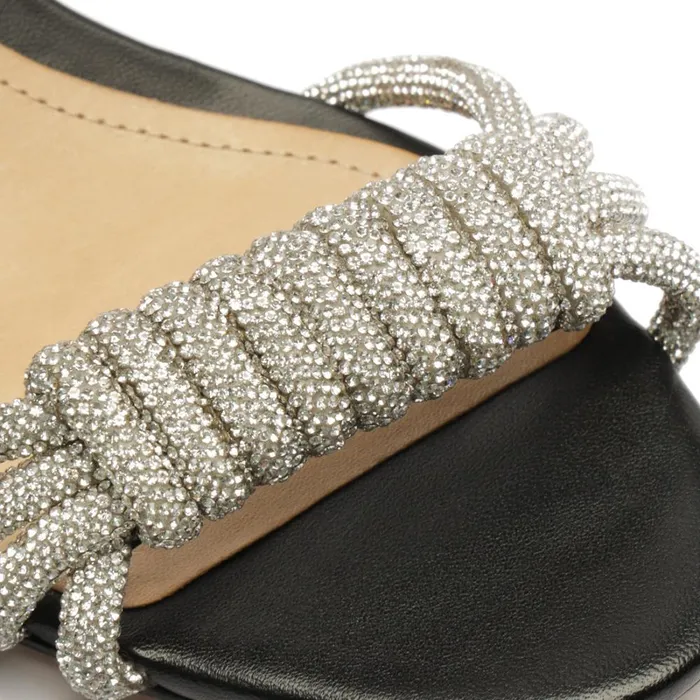 Sandals Jewell Mid Block Nappa Leather Sandal Black Schutz Shoes Block Heels