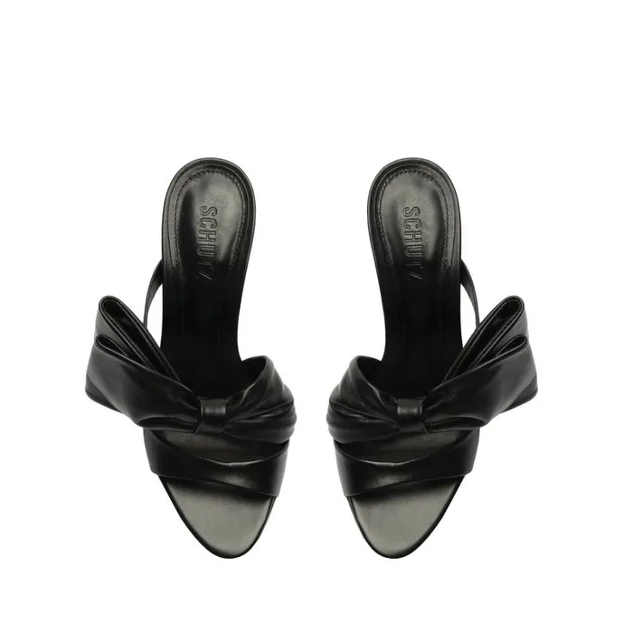 Sandals Judy High Nappa Leather Sandal Black Schutz Shoes Mule