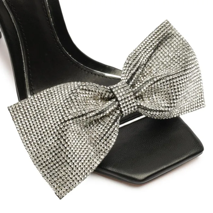 Sandals Mila Nappa Leather Sandal Black Schutz Shoes Stiletto Heels