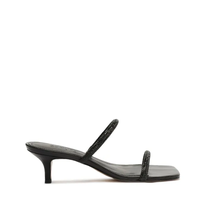 Sandals Taliah Square Sandal Crystal Black Schutz Shoes Mule
