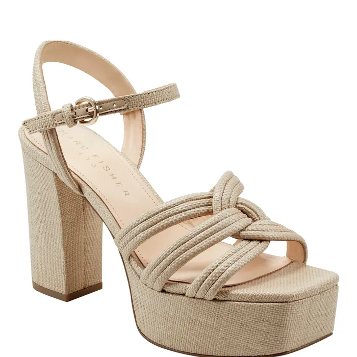 Sandals Women Cairo Platform Sandal Medium Natural Marc Fisher