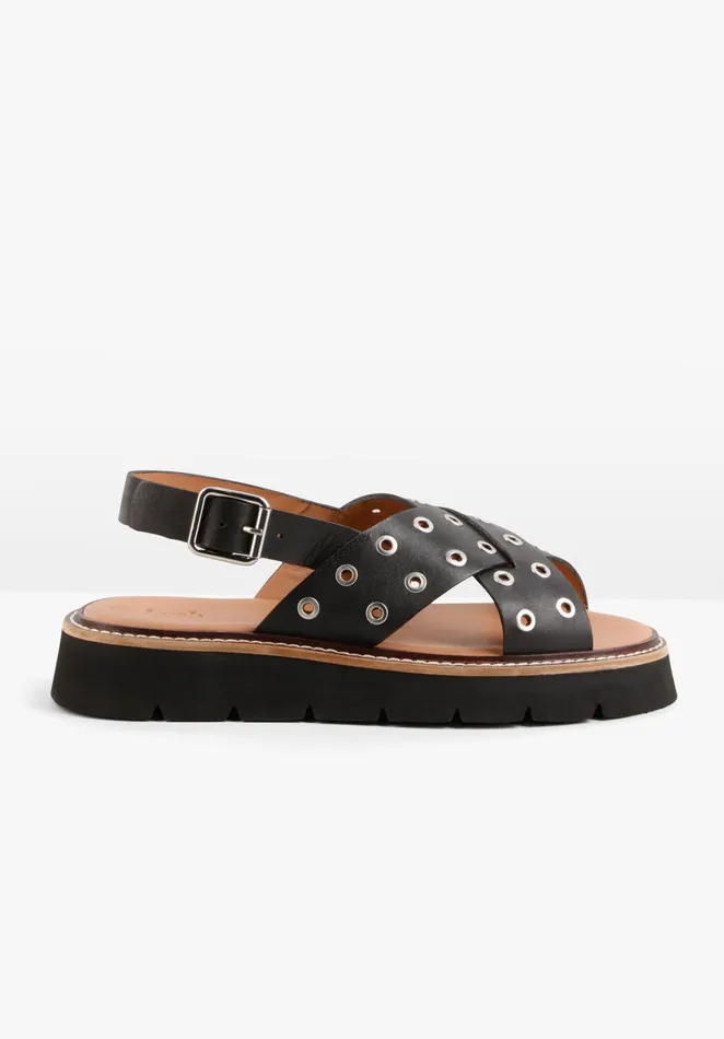 Sandals Women Hush Altmore Cross Sandals Black