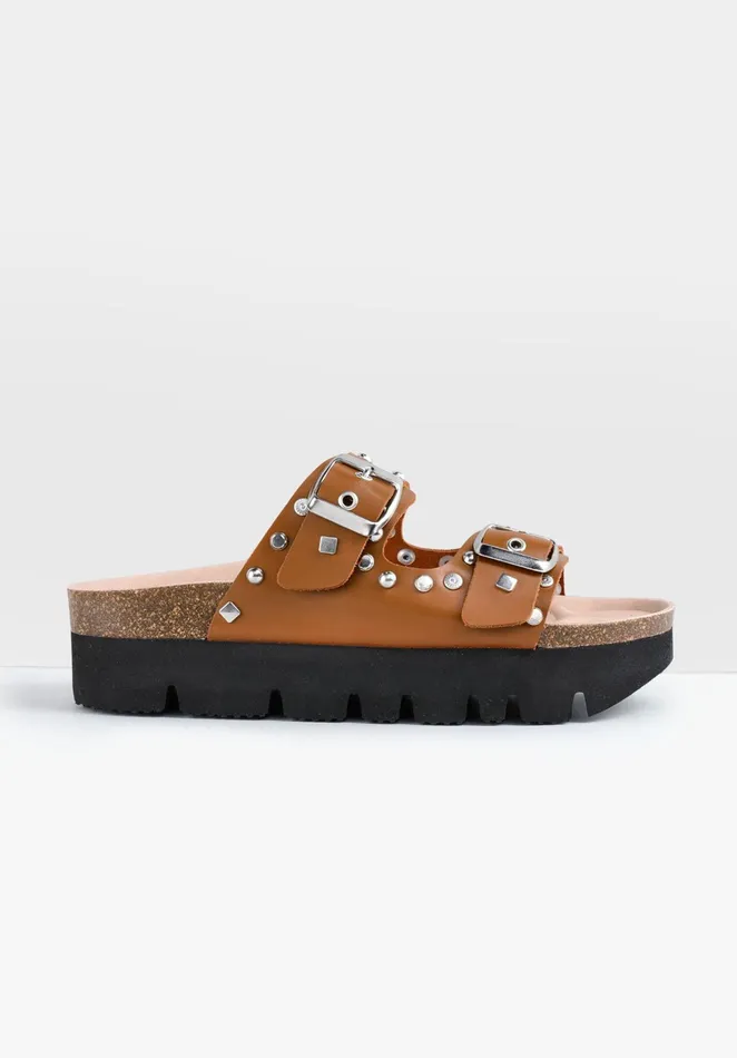 Sandals Women Hush Hutton Studded Sandals Tan