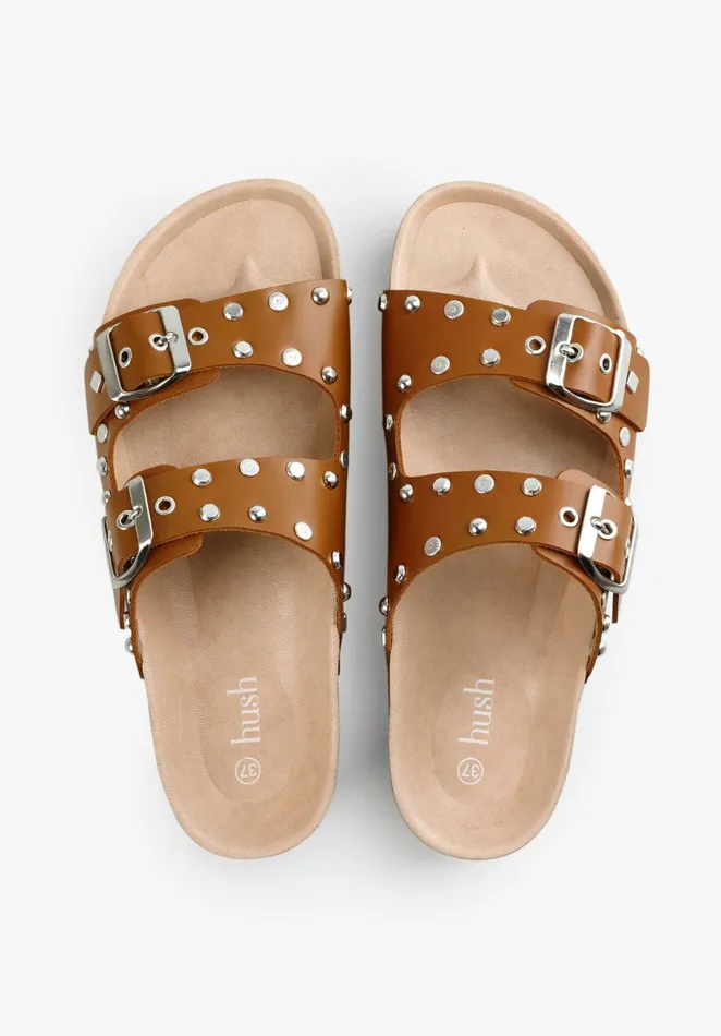 Sandals Women Hush Hutton Studded Sandals Tan