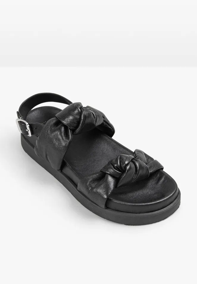 Sandals Women Hush Naxos Knotted Sandals Black