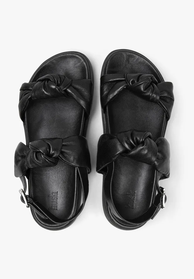 Sandals Women Hush Naxos Knotted Sandals Black