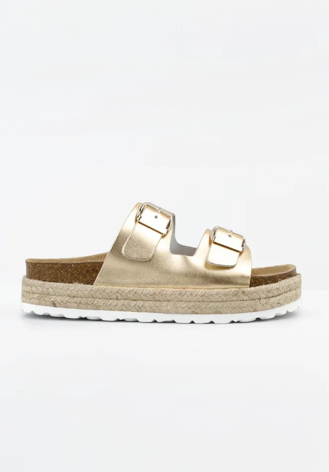 Sandals Women Hush Woodstock Sandals Gold